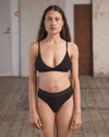 BASERANGE Bamboo Fiber and Cotton Wire-Free Wide-Brimmed Bra Collection Soft Underwear France BAS-BRTR-RB-000-BLACK BRTR-RB (BRTR)